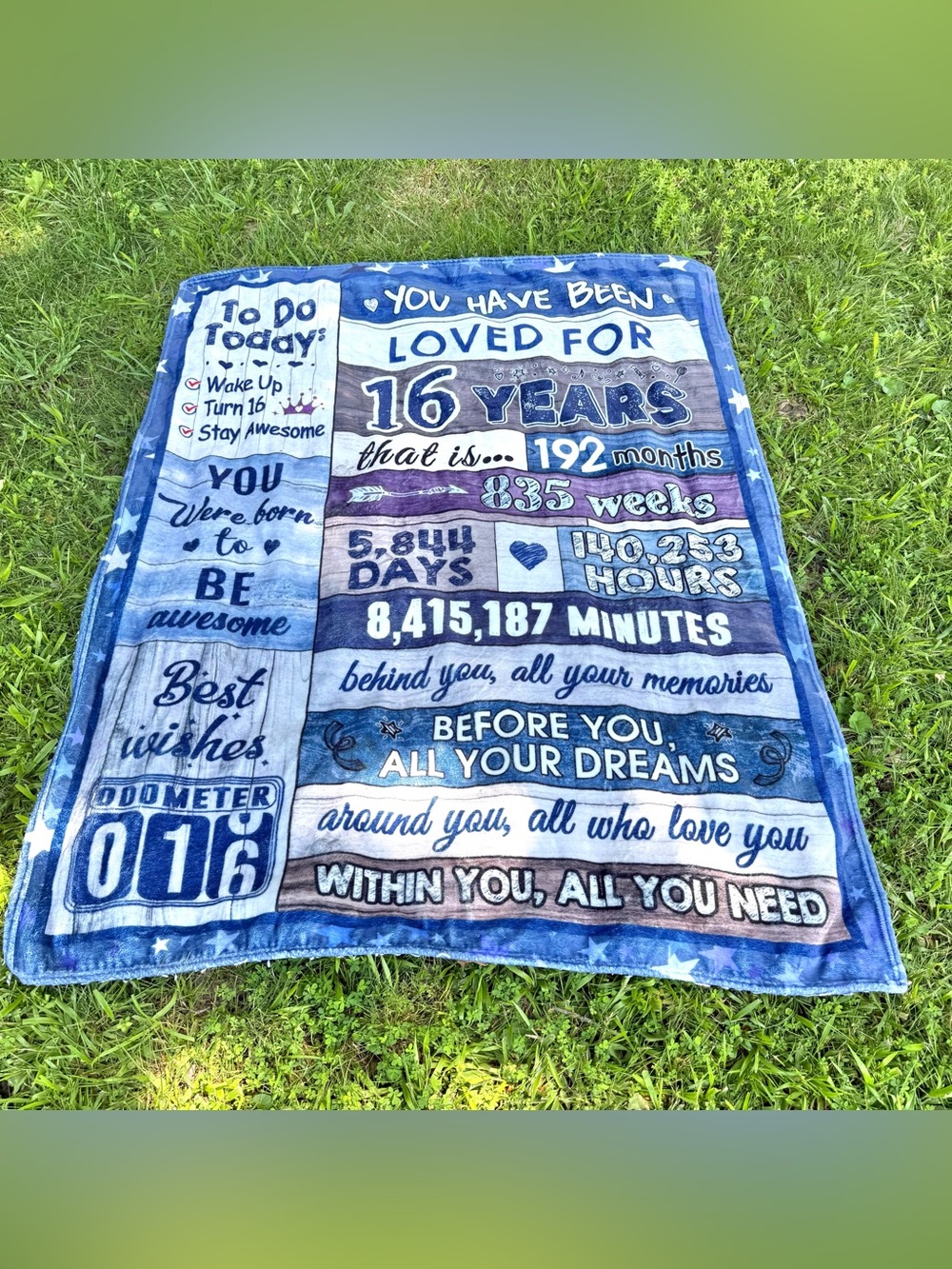 16th Birthday Super Soft Blanket - Approximately 59 x 46 Inches